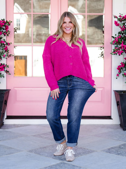 Mid Rise Dark Wash Billie Boyfriend Jeans
