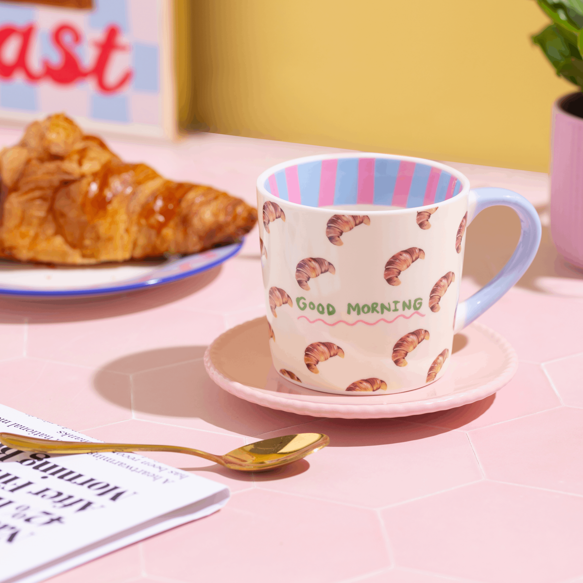 Good Morning Croissant Mug